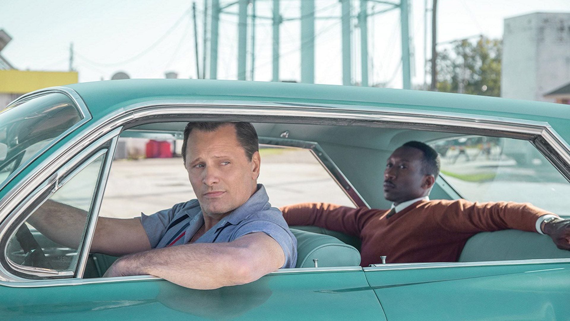Viggo Mortensen con Mahershala Ali en Green Book, ganadora del Oscar a mejor película en 2019