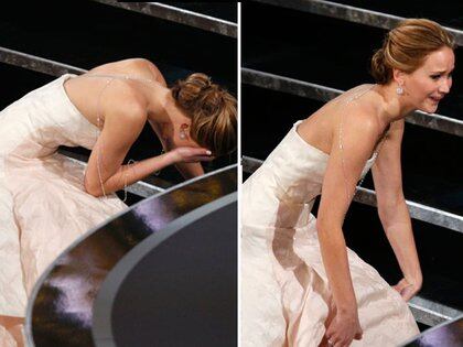 Jennifer Lawrence y un golpe del que se levantó con elegancia