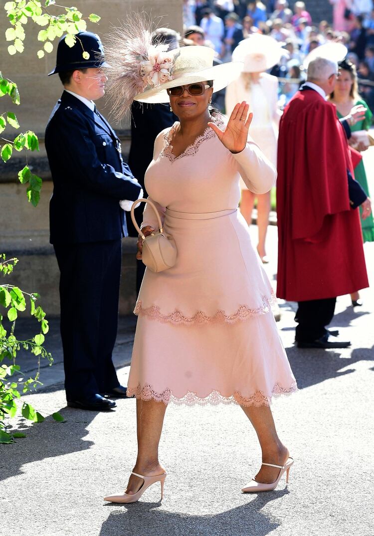 Oprah Winfrey en la boda de Harry y Meghan Markle en 2018