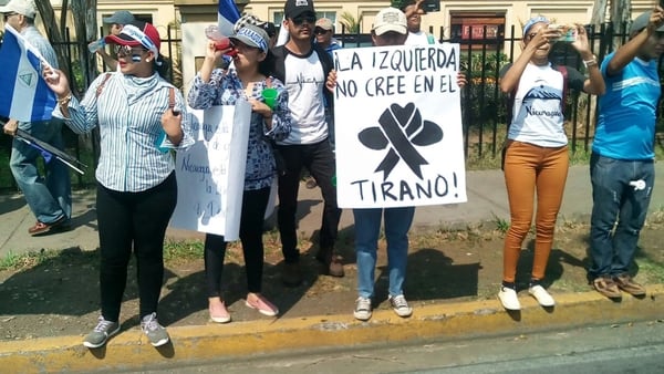 Los manifestantes tildan de “tirano” a Daniel Ortega