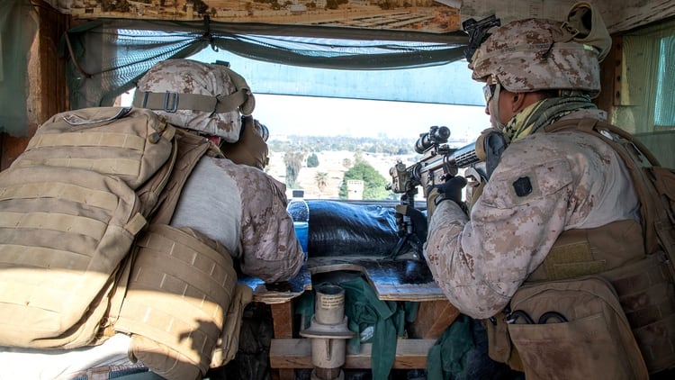 Soldados estadounidense en suelo iraquí (January 3, 2020. U.S. Marine Corps/Sgt. Kyle C. Talbot/Handout via REUTERS)
