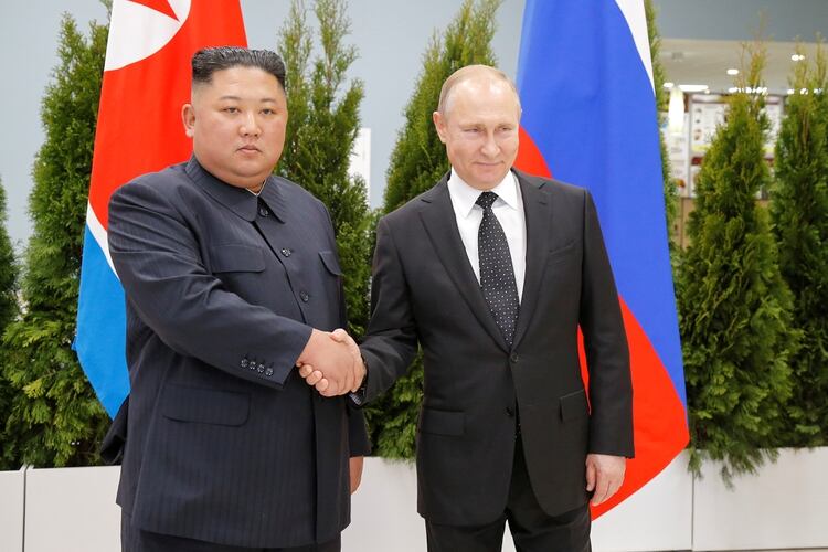 Putin y Kim durante el encuentro. (Alexander Zemlianichenko/Pool via REUTERS)