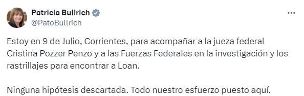 La publicación en la cuenta de la Ministra