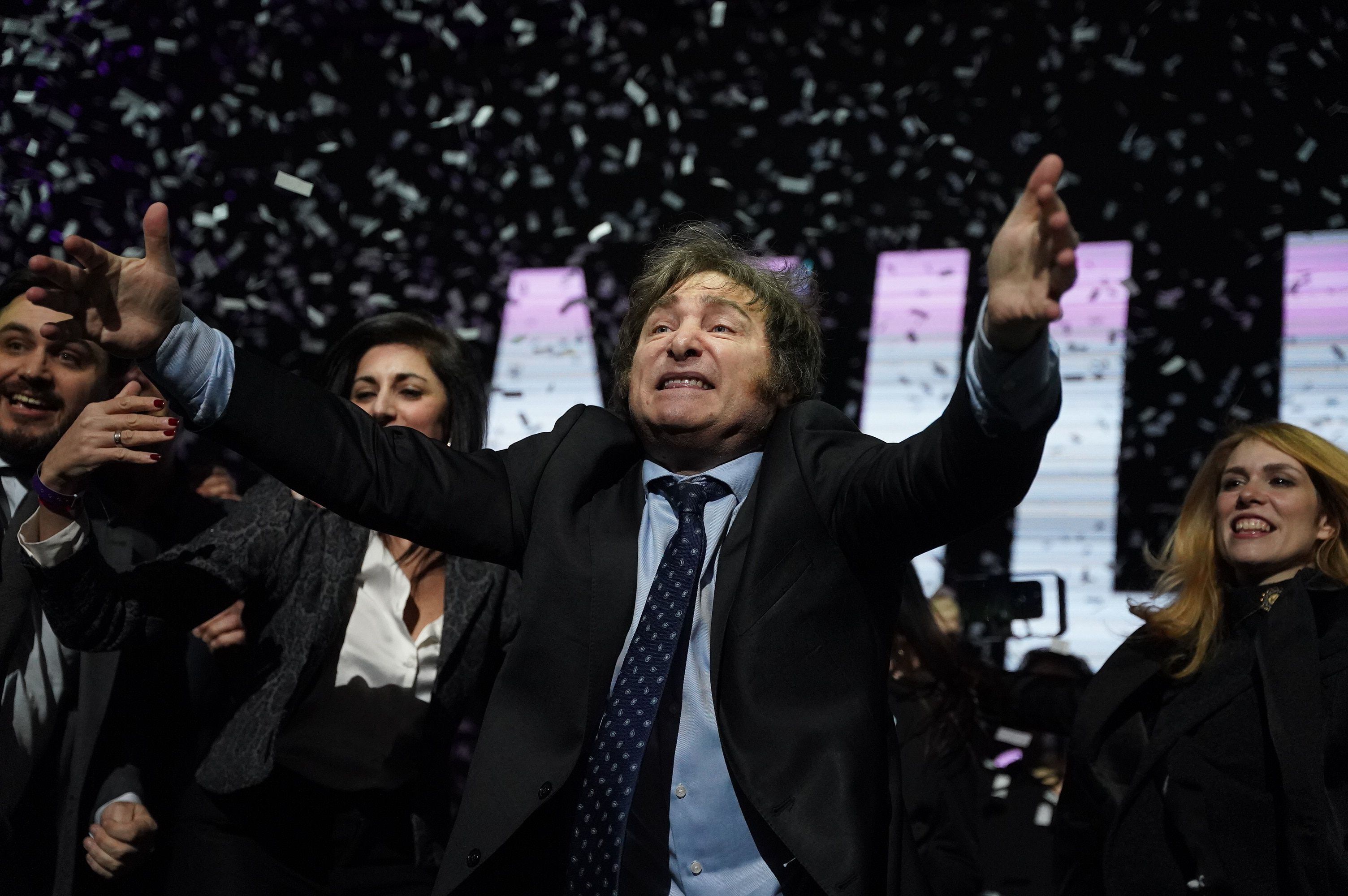 El dirigente opositor dio un discurso ante un estadio prácticamente lleno (Franco Fafasuli)