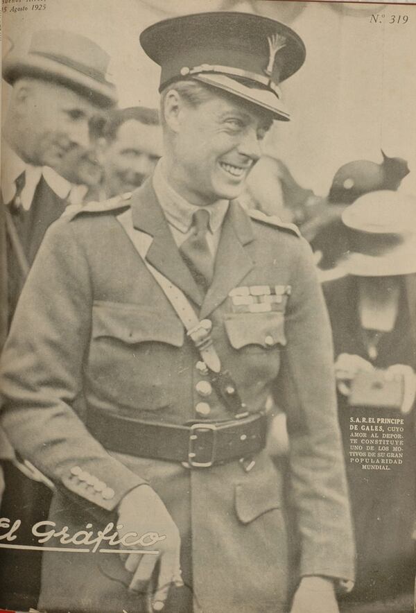 Eduardo, Príncipe de Gales, en la tapa de El Gráfico durante una de sus visitas al país