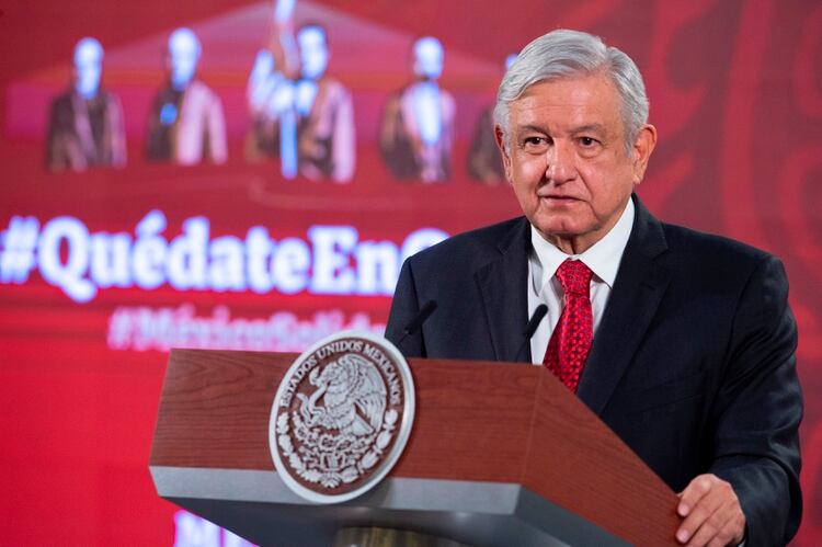 El Presidente de México Andrés Manuel López Obrador declaró: “No quiere decir que no exista la violencia contra las mujeres: el 90 por ciento de esas llamadas son falsas” (EFE/ Presidencia de México)