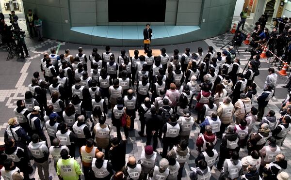 Los participantes a la simulación (AFP PHOTO / Toshifumi KITAMURA)