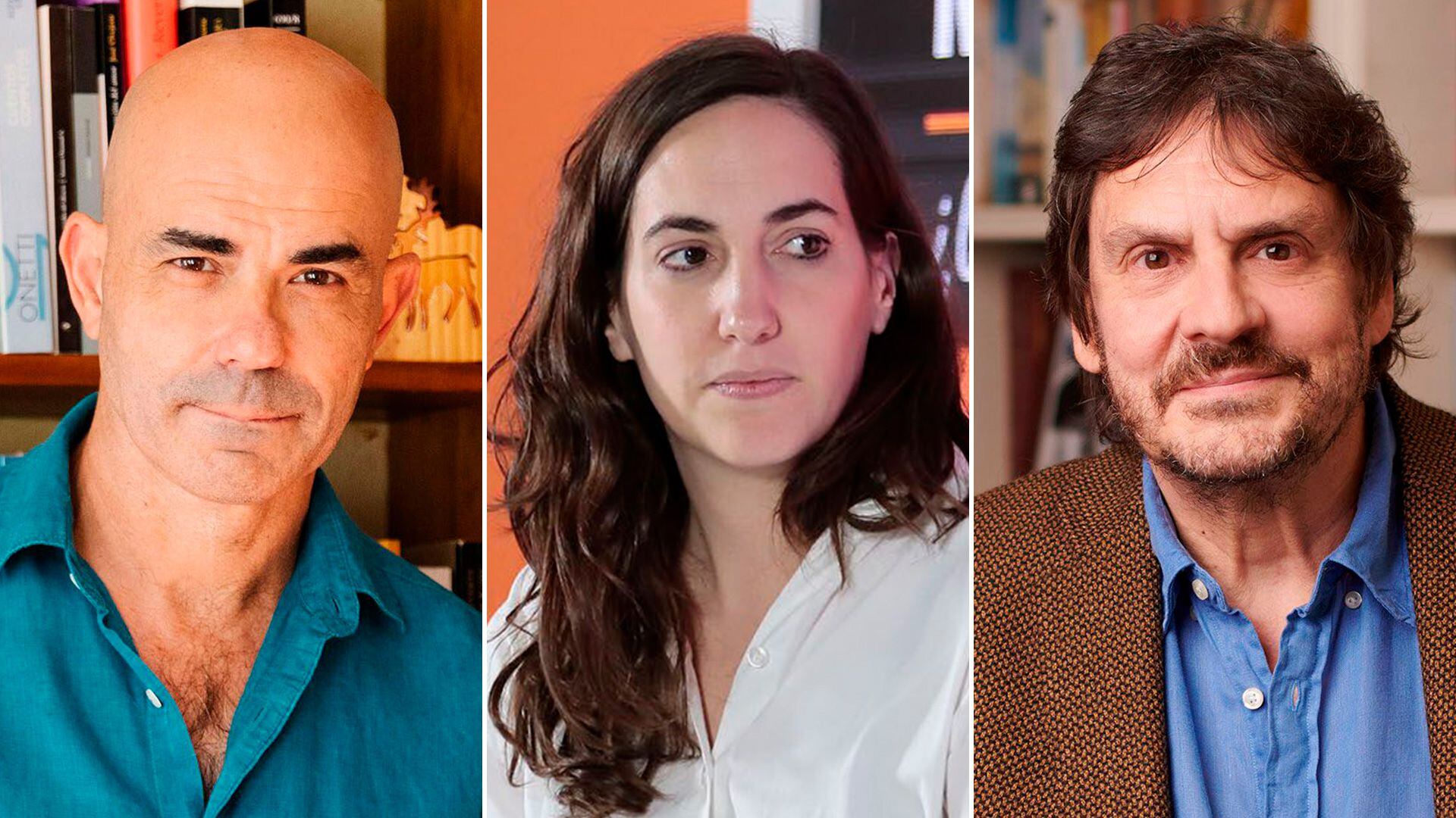 Eduardo Sacheri, Camila Perochena y Felipe Pigna