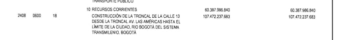 El Gobierno también aportará para la construcción de la troncal de TransMilenio por la calle 13 - crédito Ministerio de Hacienda