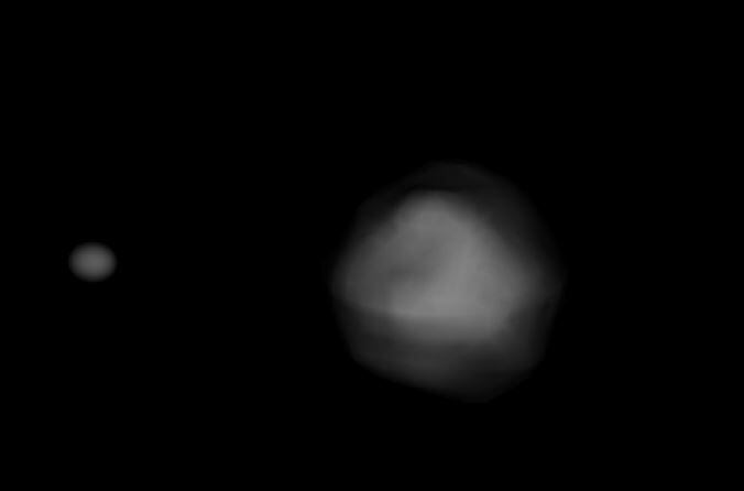 Dart impactará a un pequeño asteroide llamado 65803 Didymos B (del griego que significa “gemelo”), que es una luna de 160 metros de diámetro que orbita a Didymos A, otro asteroide de mayor tamaño 750 metros de diámetro (NASA)