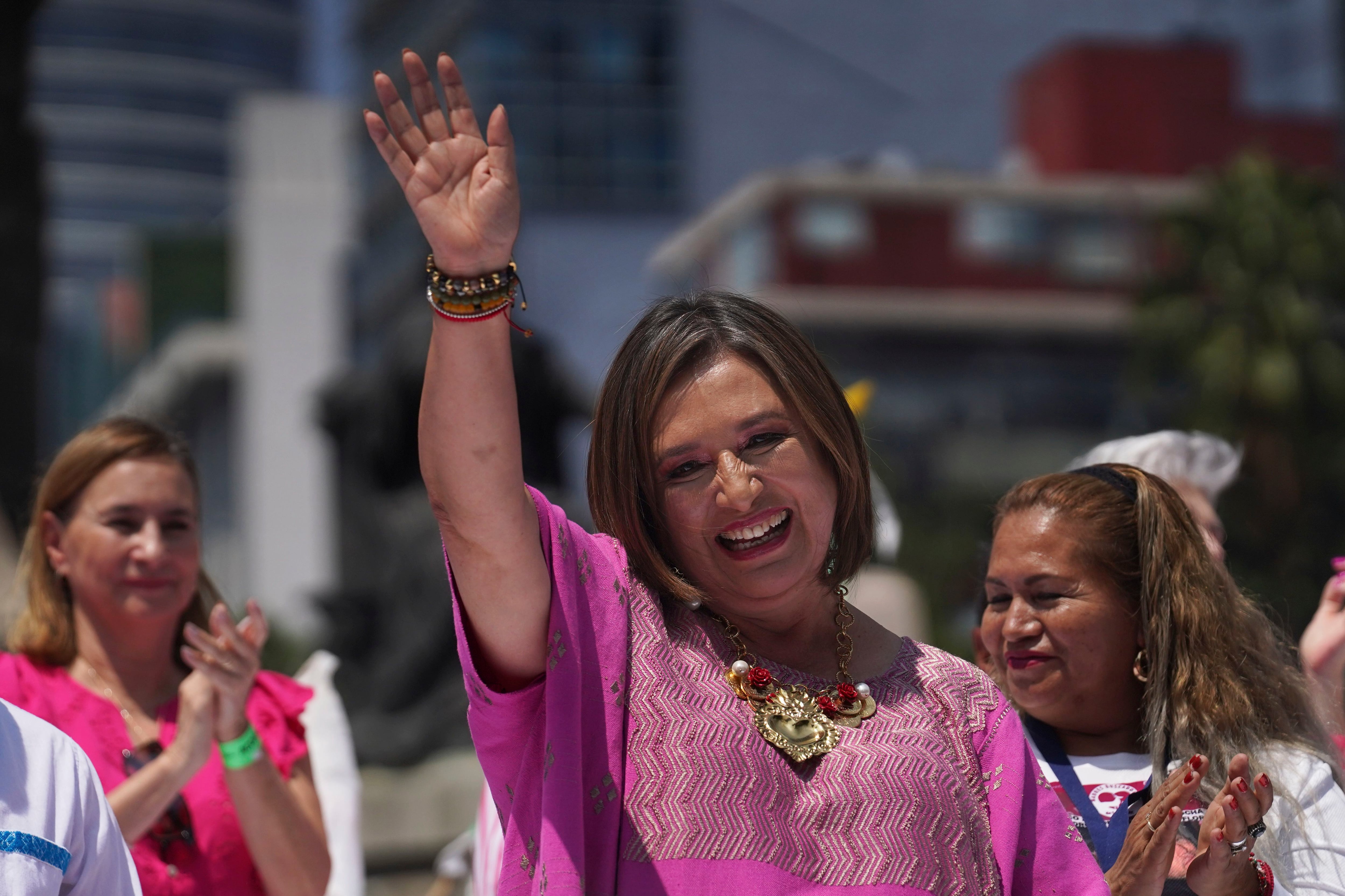 La senadora Xóchitl Gálvez es la finalista del Frente Amplio (AP Foto/Marco Ugarte)