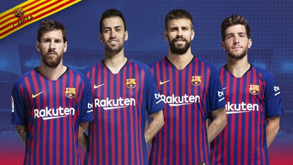 Los cuatro capitanes del Barcelona