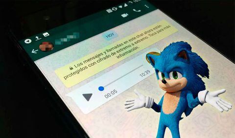 Audios de WhatsApp con la voz de Sonic. (foto: La República)