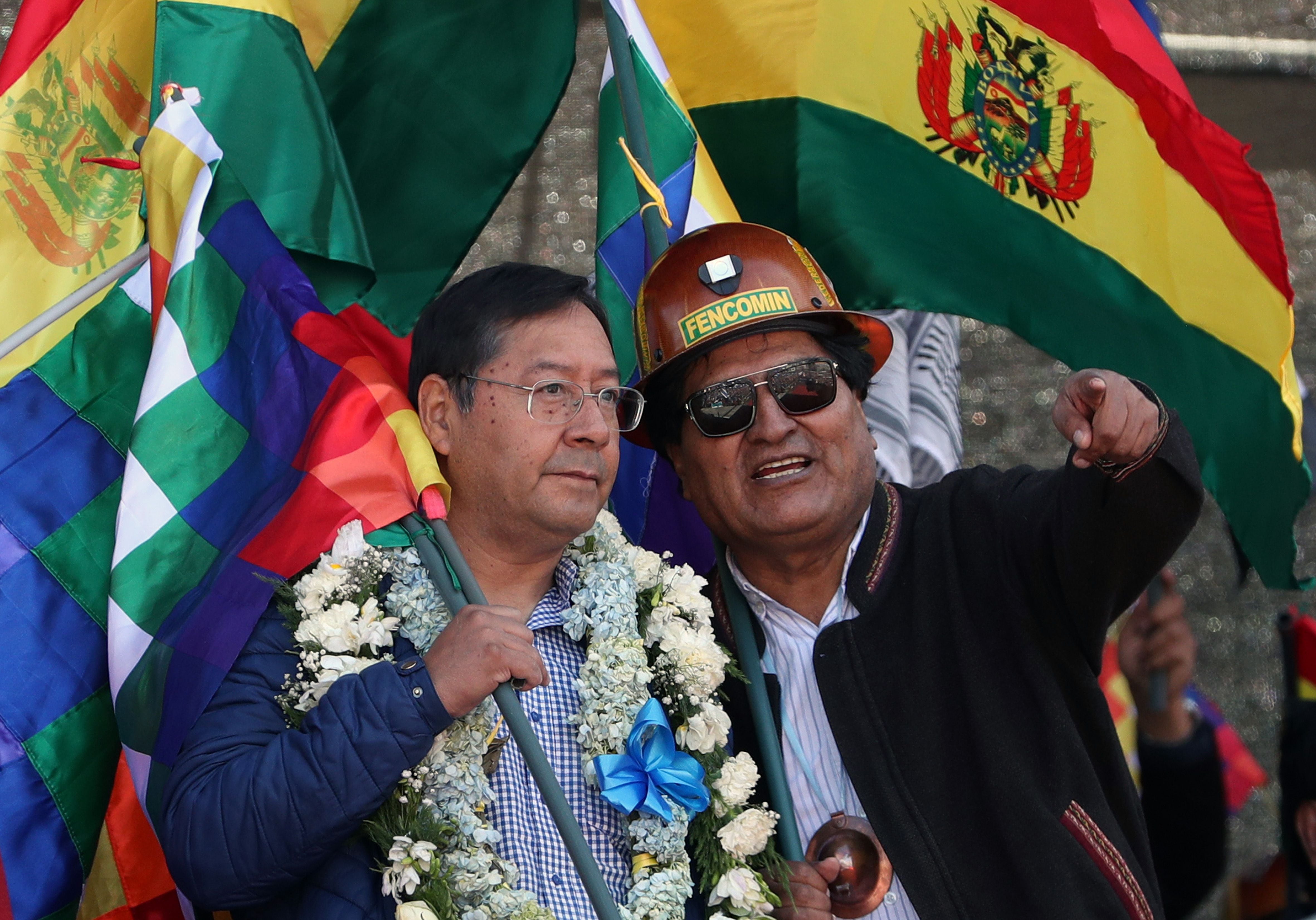 Arce y Morales quieren ser candidatos en 2025 (EFE/Martin Alipaz)