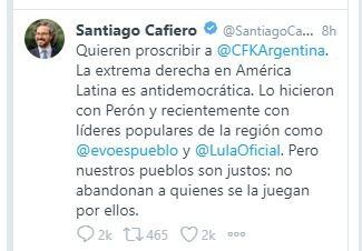 Santiago Cafiero - tuit