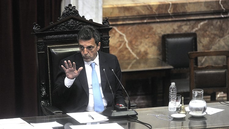 Sergio Massa presidió por primera vez el debate en la Cámara Baja (Gustavo Gavotti).