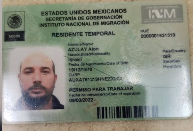 La supuesta visa de trabajo de una de las víctimas del ataque en la Plaza Artz Pedregal (Foto: Especial)