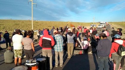 El Polo Obrero inició la protesta el lunes por la mañana