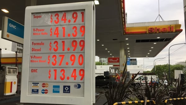 Los nuevos precios de Shell que rigen desde este lunes