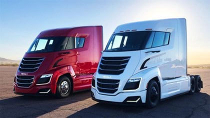 Los camiones con que Nikola, con inversiones de General Motors, se lanzó al mercado de los vehículos eléctricos