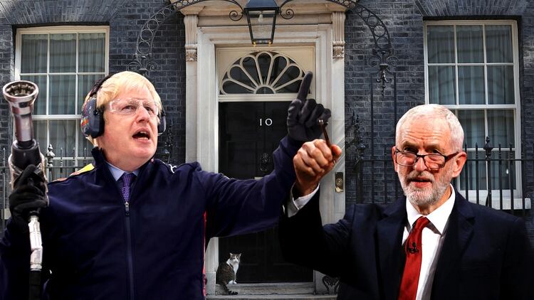 Boris Johnson y Jeremy Corbyn, en la pelea por Downing Street 10