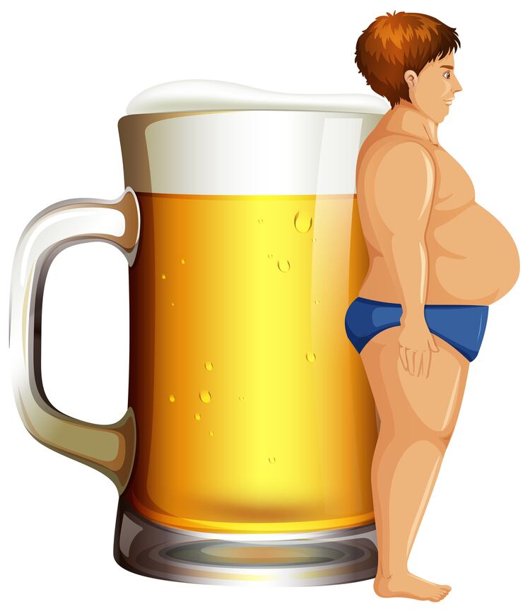 La cerveza, por más que sea una de las bebidas alcohólicas con menos graduación alcohólica, si se ingiere periódicamente provoca un gran aumento de peso