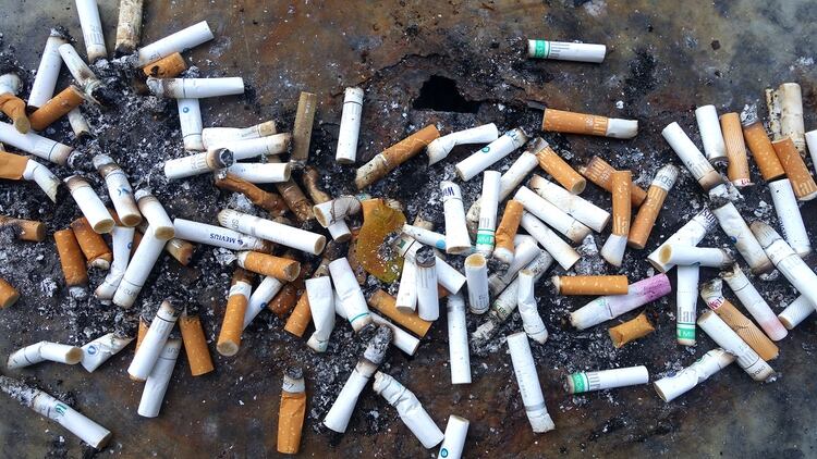 las sanciones para quienes tiren las colillas en la vía pública irán desde los $ 801,60 hasta los 18.704 pesos (foto: Shutterstock)