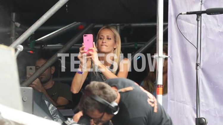 La actriz viajó desde Villa Carlos Paz hasta Cosquín para ver a su amado