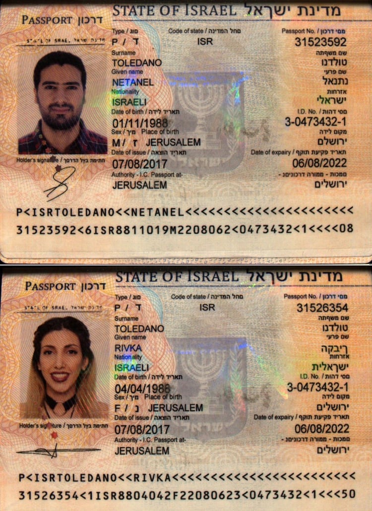 Los pasaportes fueron refutados por la oficina de Interpol en JerusalÃ©n.