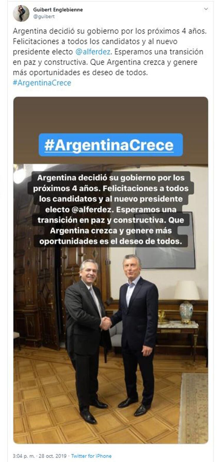 El mensaje luego de las presidenciales del año pasado