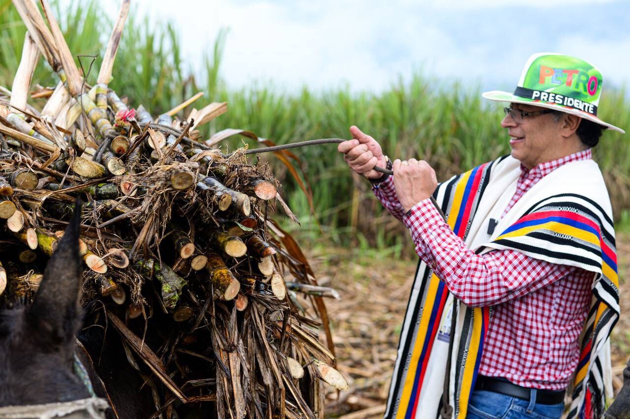 Gustavo Petro conversó sobre la inversión que debe hacer el Gobierno para la compra de tierras productivas y su distribución al campesinado. Imagen: Pacto Histórico.