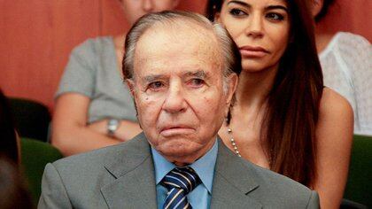 Carlos Menem durante el juicio en su contra (NA)
