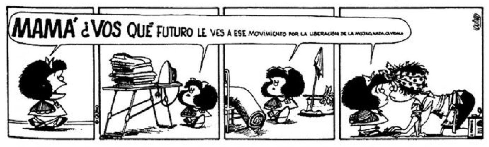 Una tira de "Mafalda", por Quino