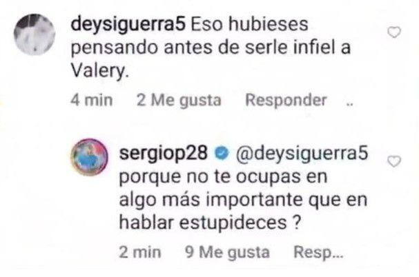 Sergio Peña explota contra usuaria que lo acusa de infiel. (Instagram)