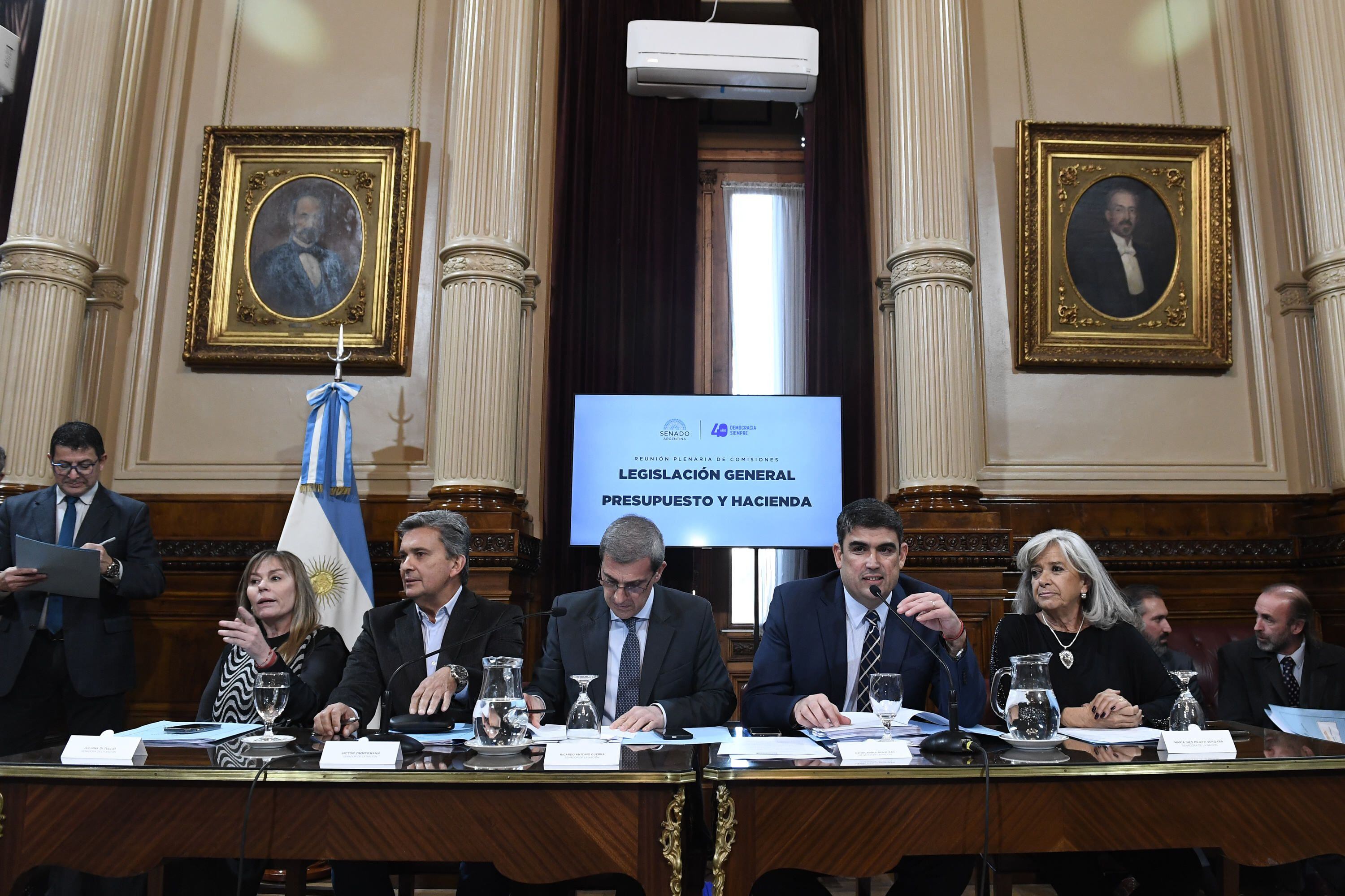 Plenaria de las Comisiones de Legislacin General y Presupuesto y Hacienda del Senado de La Nacion (Luciano Ingaramo/ Comunicación Senado)