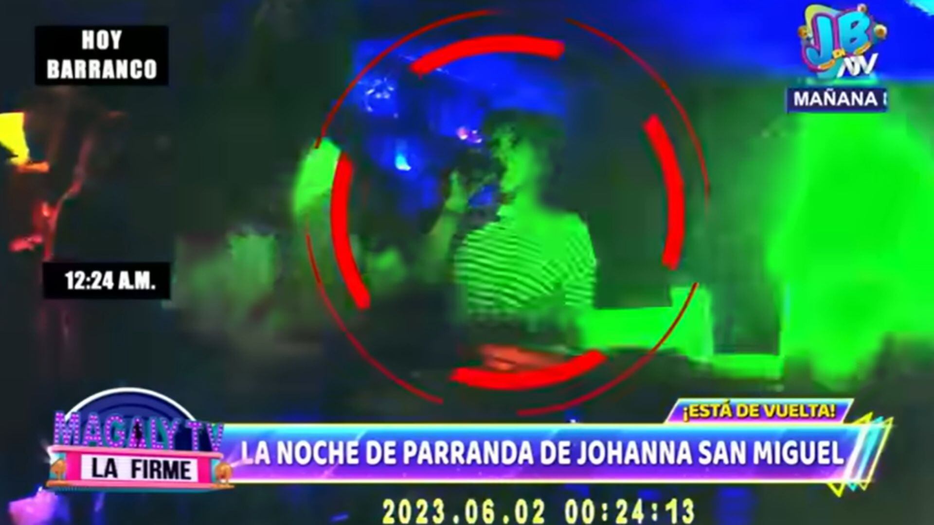 Johanna San Miguel bebió cerveza en discoteca de Barranco. (ATV)