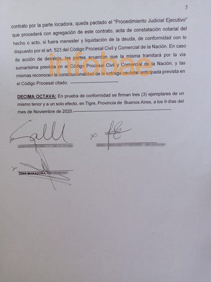 Exclusivo, el contrato de alquiler de la casa donde murió Maradona: cuánto  pagó y quién lo firmó - Infobae