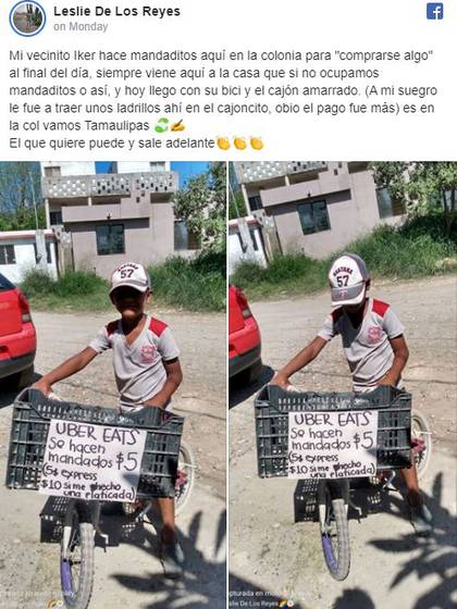 Tiene nueve años y hace mandados por 5 pesos en su bicicleta: la ...