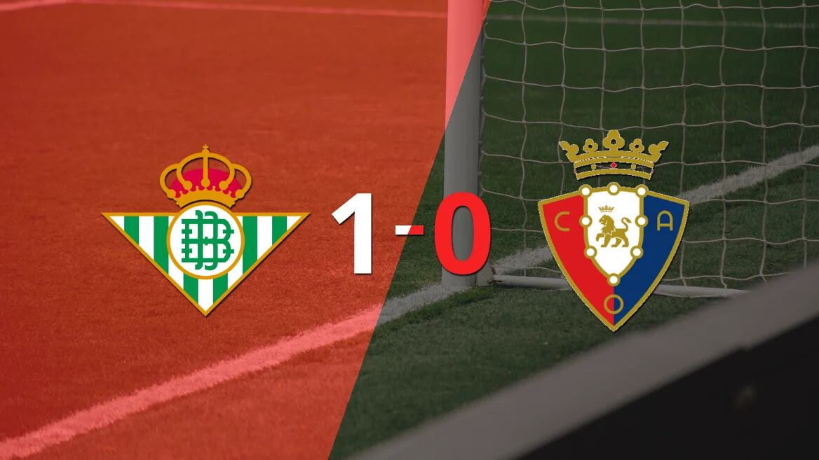 Betis derrotó en casa 1-0 a Osasuna