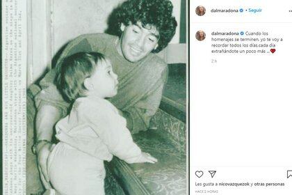 Maradona y su hija Dalma 