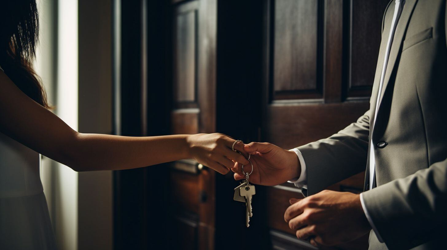 Imagen de una persona entregando la llave de un departamento en un proceso de alquiler de vivienda. Este momento marca el inicio de un nuevo contrato y una nueva etapa para el inquilino. (Imagen ilustrativa Infobae)
