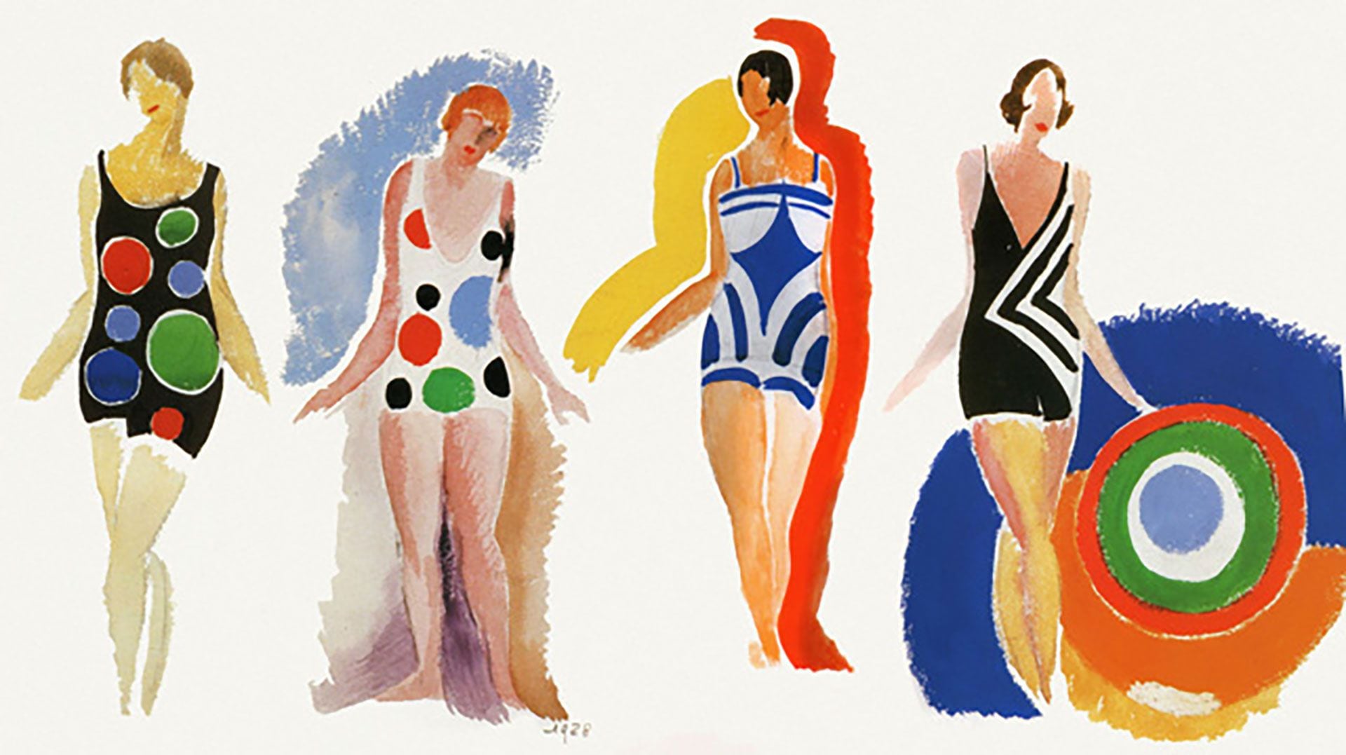 Sonia Delaunay diseñó prendas adaptadas a las formas femeninas y a las actividades de una mujer moderna que trabajaba, bailaba o practicaba deporte