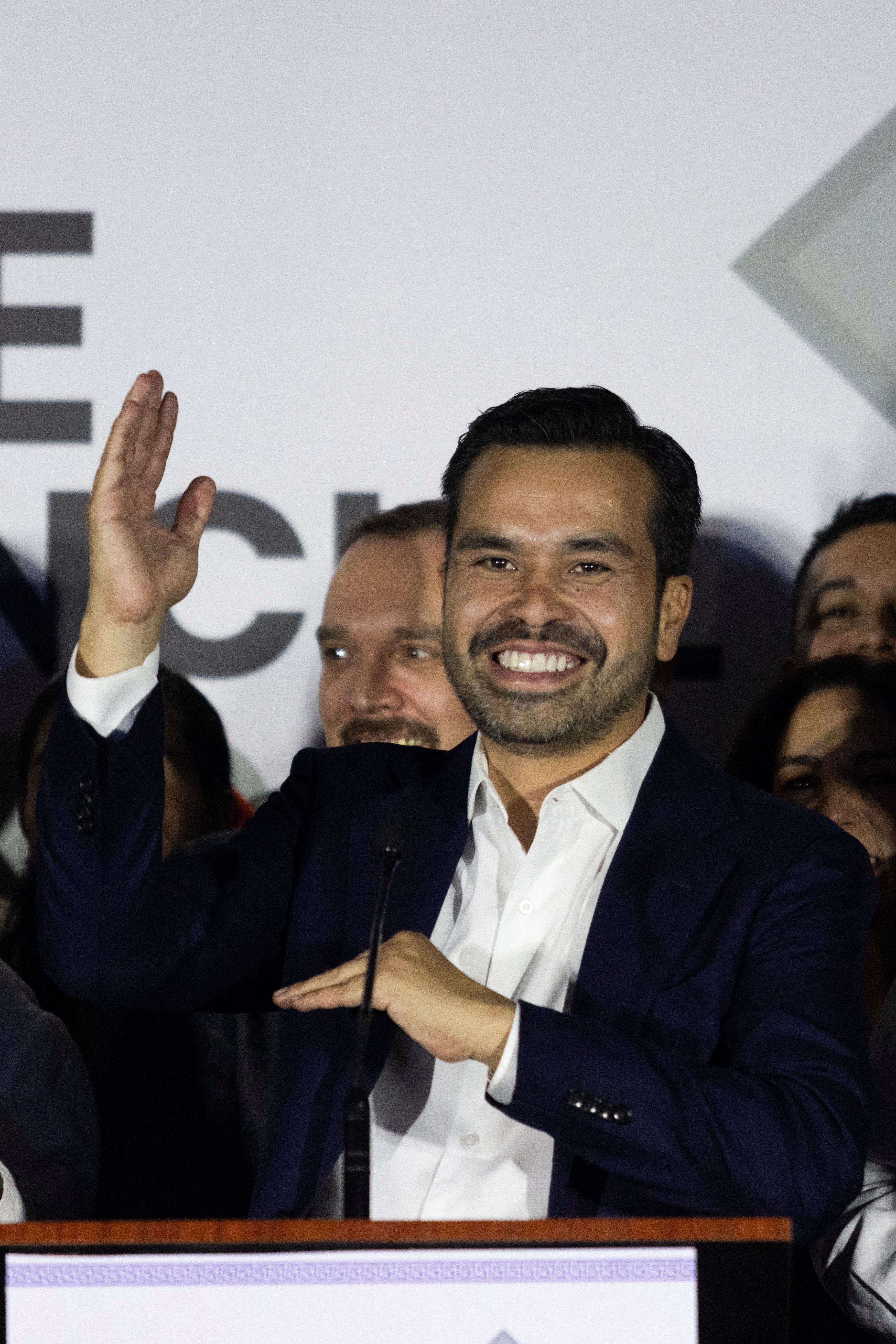Jorge Álvarez Máynez al salir del debate. REUTERS/Quetzalli Nicte-Ha.