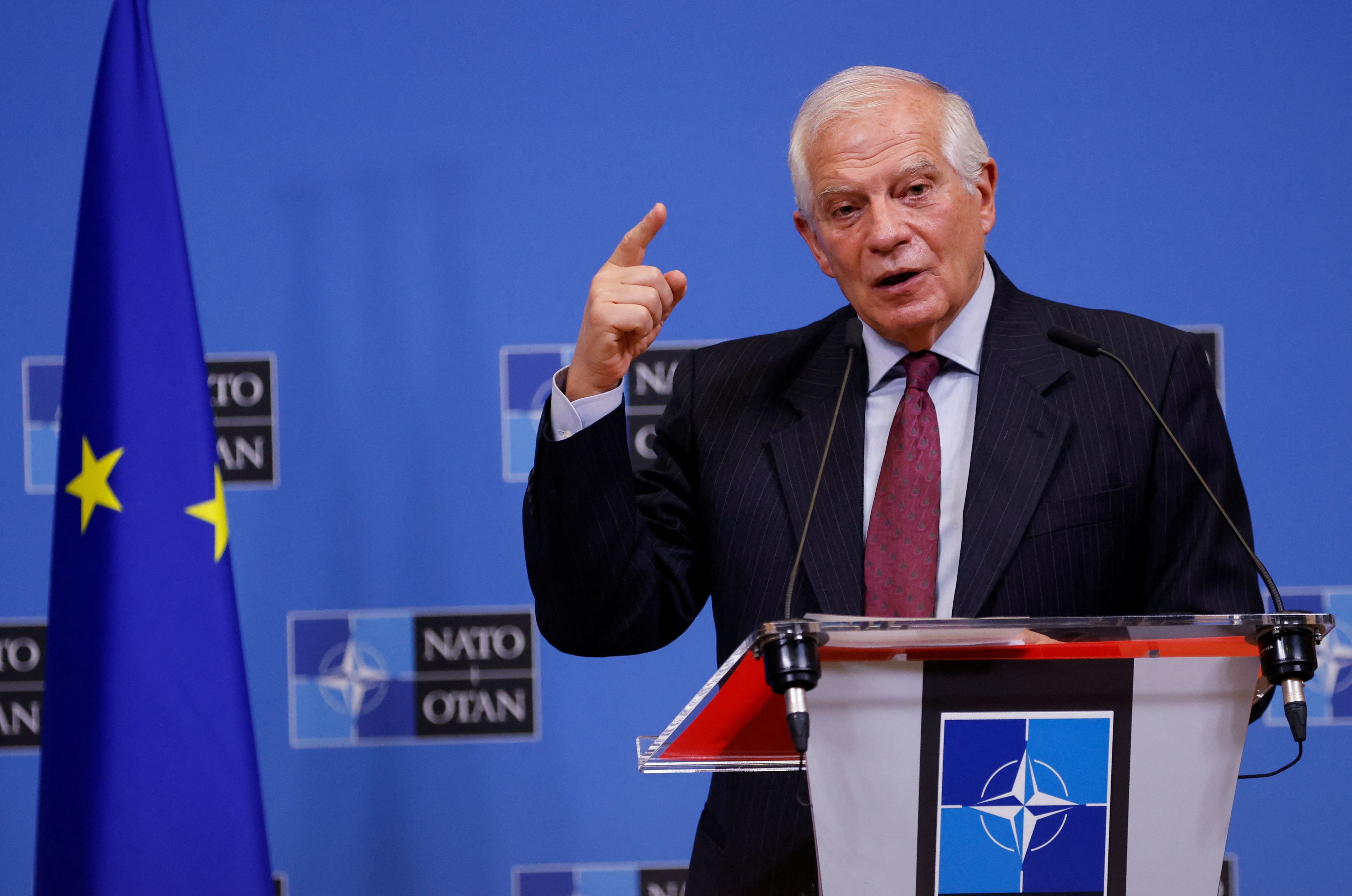 El Alto Representante Europeo de la Unión para Asuntos Exteriores, Josep Borrell, en la sede de la OTAN en Bruselas, Bélgica, el 21 de febrero de 2023. REUTERS/Johanna Geron/Archivo