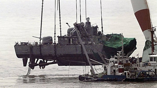 Los restos de la corveta Cheonan