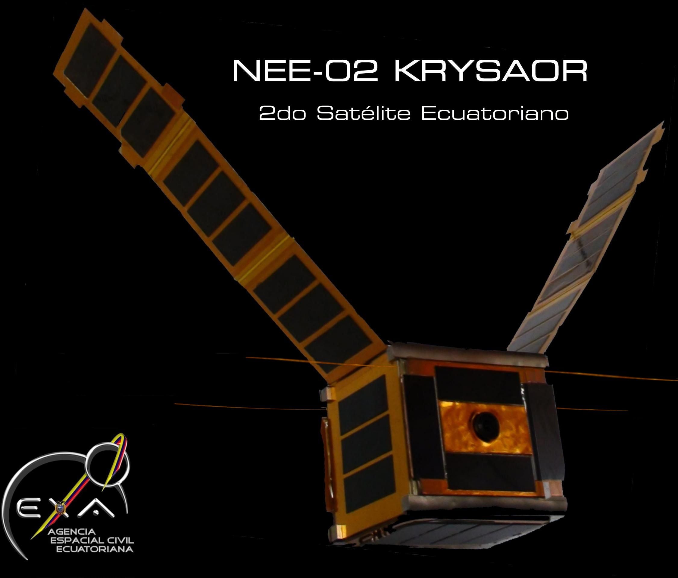 The Chrysor satellite, the second built in Ecuador, recovered the Pegasus signal.  (exa)
