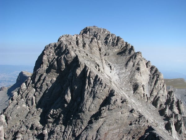 Mytikas, el pico más alto del monte