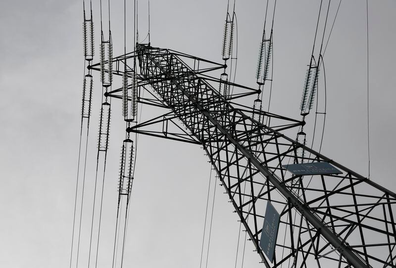 FOTO DE ARCHIVO. Los logos del operador de la red eléctrica española Red Eléctrica España se adjuntan en un poste de electricidad en Alcobendas, a las afueras de Madrid, España. 9 de marzo de 2016. REUTERS/Sergio Pérez