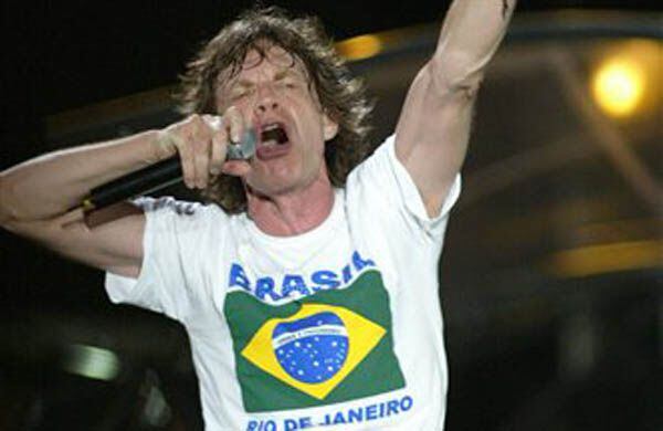 Mick Jagger durante el histórico show de los Rolling Stones en Río de Janeiro