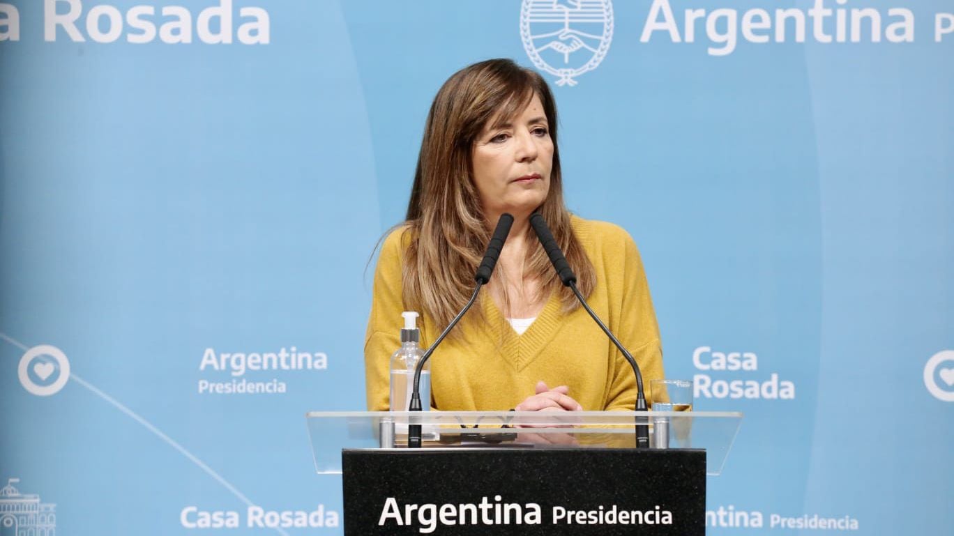 Conferencia de prensa de la portavoz de la Presidencia, Gabriela Cerruti